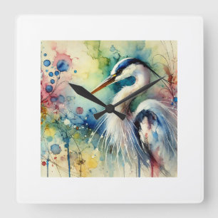 Reloj Cuadrado Heron in a serene landscape 061024AREF138 - Waterc