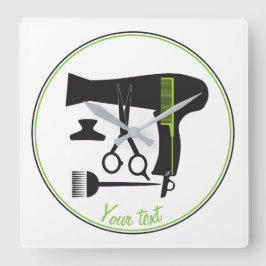 Reloj Cuadrado Herramientas de los peinados