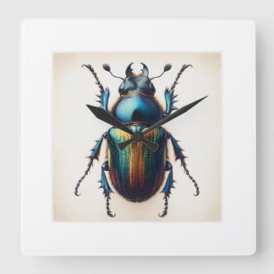 Reloj Cuadrado Hesperophanes Beetle Painting IREF902 - Watercolor