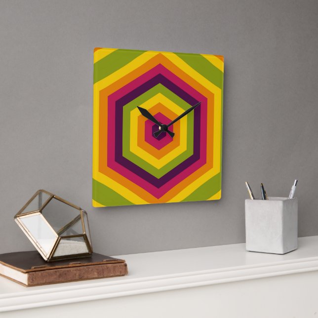 Reloj Cuadrado HexaVibe Radiance Wall clock (Oficina)