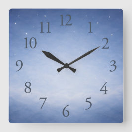 Reloj Cuadrado Hey Diddle Diddle Night Sky Nursery Wall Clock