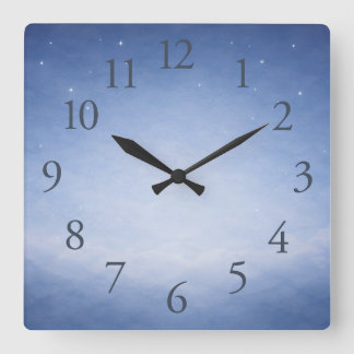 Reloj Cuadrado Hey Diddle Diddle Night Sky Nursery Wall Clock