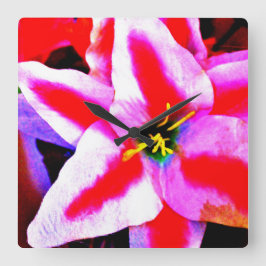Reloj Cuadrado Hibiscus Flower