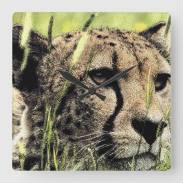 Reloj Cuadrado Hiding Cheetah