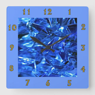Reloj Cuadrado Hielo azul