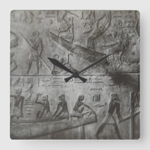 Reloj Cuadrado Hieroglyphics egipcios