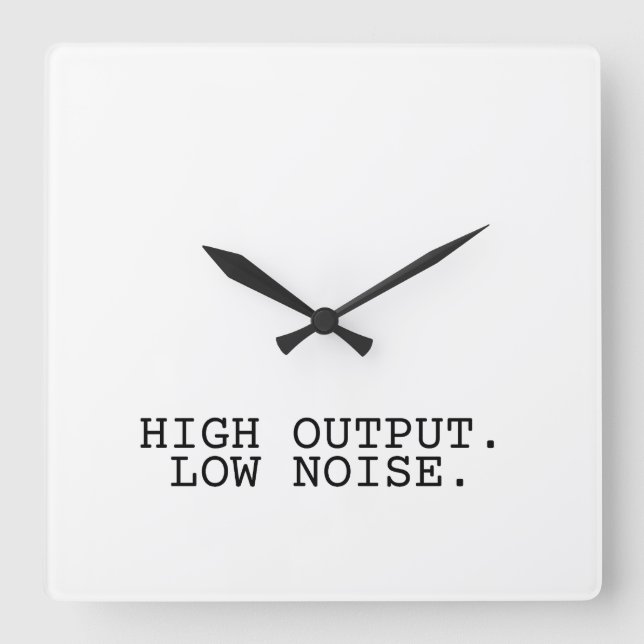 Reloj Cuadrado High Output Low Noise Minimalist Square Clock (Anverso)