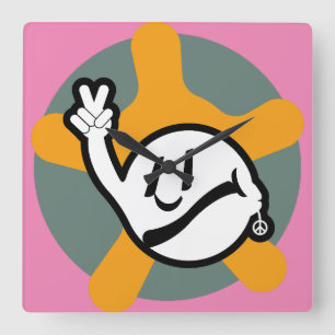 Reloj Cuadrado HIPPIE ICON flowers 2023 BY MASANSER