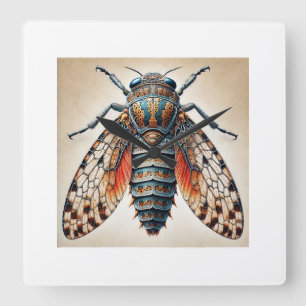 Reloj Cuadrado Hippopsis dorsal view painting 020924IREF235 - Wat