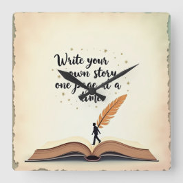 Reloj Cuadrado Historia eterna - ¡Cada momento es una nueva págin