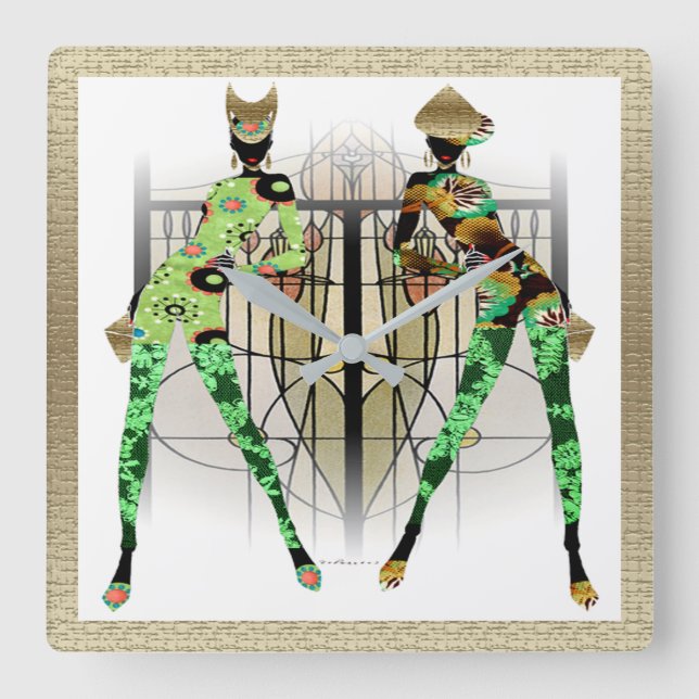 Reloj Cuadrado Historias culturales (Anverso)