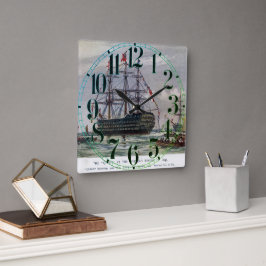 Reloj Cuadrado HMS Queen Battleship 1839