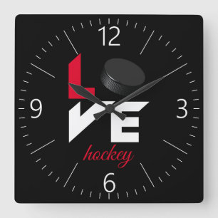 Reloj Cuadrado Hockey de amor