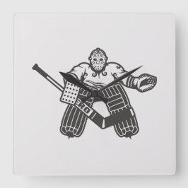 Reloj Cuadrado Hockey Goalie