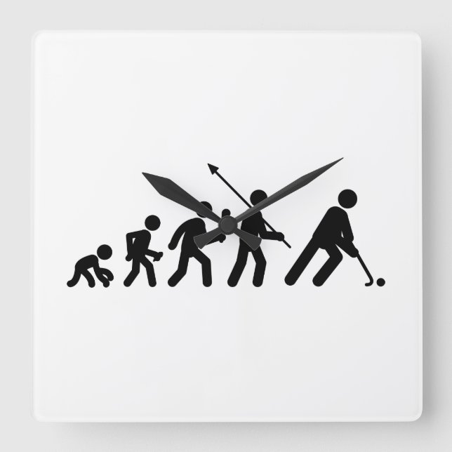 Reloj Cuadrado Hockey sobre hierba (Anverso)