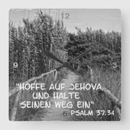 Reloj Cuadrado Hoffe auf Jehova ......