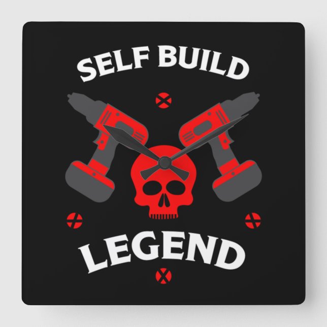 Reloj Cuadrado hogar auto-construido (Anverso)