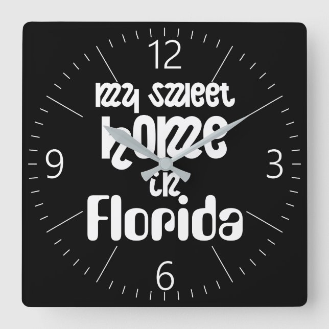 Reloj Cuadrado Hogar dulce (Anverso)