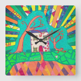 Reloj Cuadrado Hogar dulce hogar