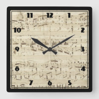 Hoja de música en pergamino manuscrita en tinta