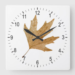 Reloj Cuadrado Hoja de otoño