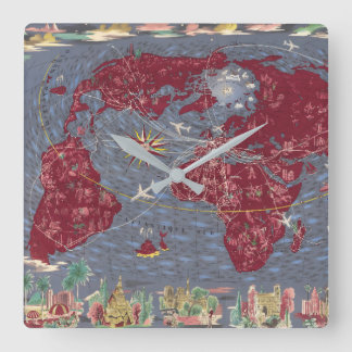 Reloj Cuadrado Hojas 1-8: Air France