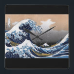 Reloj Cuadrado Hokusai , “ The Great Wave off Kanagawa ”<br><div class="desc">私はHokusaiが好きな人のためにこの製品を作りました。</div>