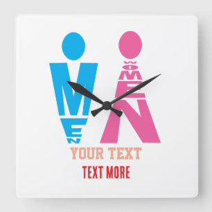 Reloj Cuadrado Hombres y Mujeres Icono de Tipografía Diseño – Ros