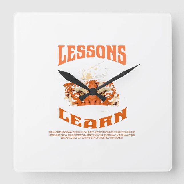 Reloj Cuadrado Home Resilient Gorilla Wall Clock (Anverso)