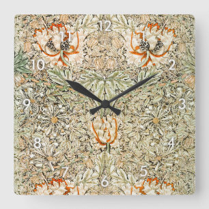Reloj Cuadrado Honeysuckle, William Morris