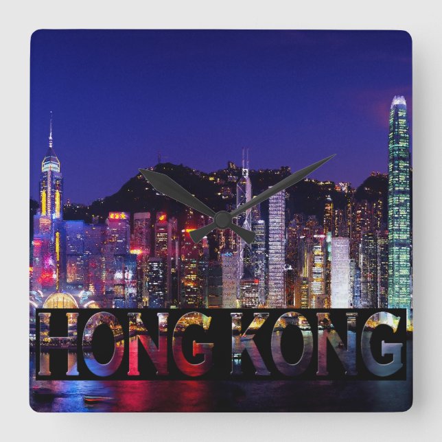 Reloj Cuadrado Hong Kong (Anverso)