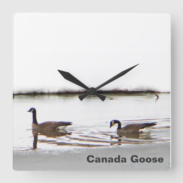 Reloj Cuadrado Honkers - Canadá Geese (Anverso)