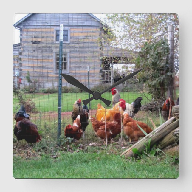 Reloj Cuadrado Hora de cantar (Anverso)