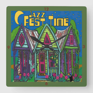 Reloj Cuadrado Hora del Festival de Jazz
