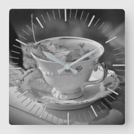 Reloj Cuadrado Hora del Té