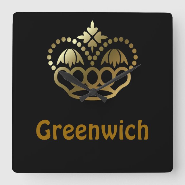 Reloj Cuadrado Horario de Greenwich de Greenwich (Anverso)