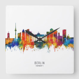 Reloj Cuadrado Horizonte de Berlín Alemania