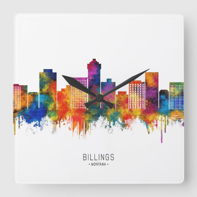Reloj Cuadrado Horizonte de Billings (Anverso)