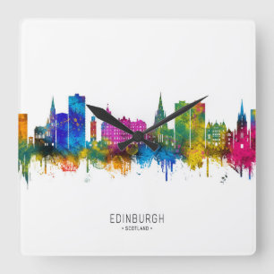 Reloj Cuadrado Horizonte de Edimburgo Escocia