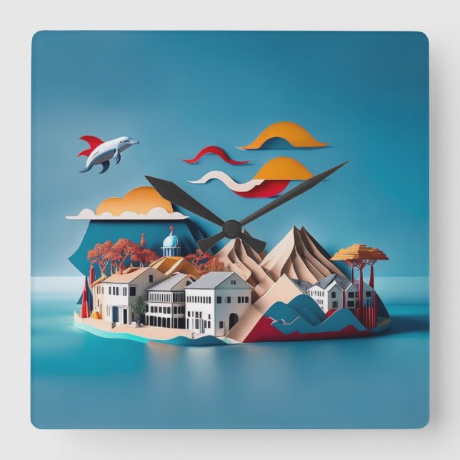 Reloj Cuadrado Horloge murale  (Anverso)