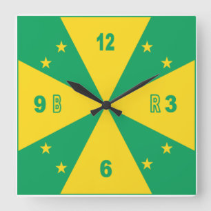 Reloj Cuadrado Horloge murale acrylique, Carrée DESIGE BRASIL