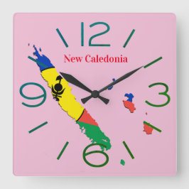 Reloj Cuadrado Horloge murale carré New Caledonia