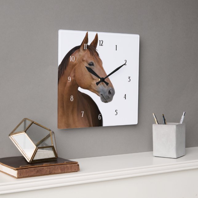 Reloj Cuadrado Horse face (Oficina)
