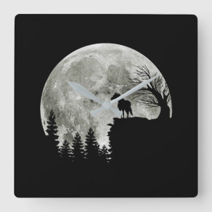Reloj Cuadrado Horse Standing On Mountain Halloween Holiday Gift
