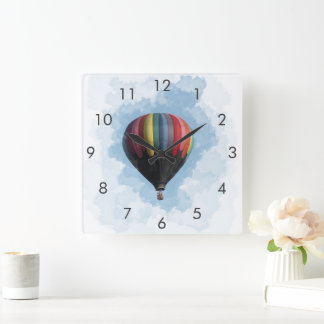Reloj Cuadrado Hot Air Balloon Square Clock