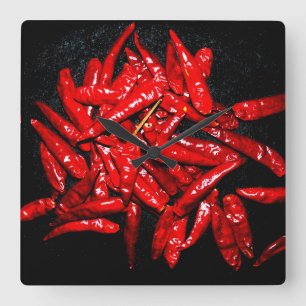 Reloj Cuadrado Hot Pepper - Vida muerta