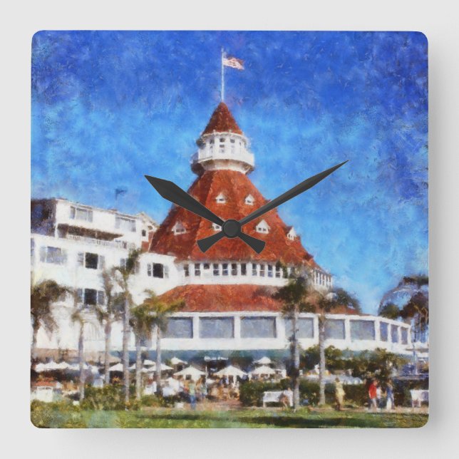 Reloj Cuadrado Hotel Del Coronado (Anverso)