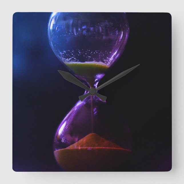 RELOJ CUADRADO HOURGLASS OSCURO (Anverso)