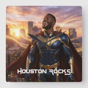 RELOJ CUADRADO HOUSTON ROCKS - TEXAS