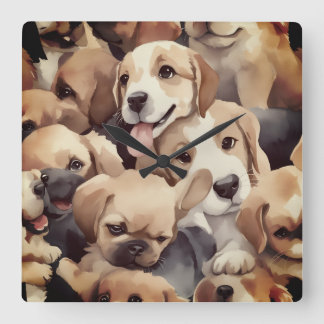 Reloj Cuadrado How many brown puppies